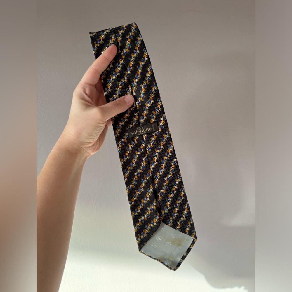 Valentino Cravatte 100%‎ Silk Floral Pattern Men's Neck Tie